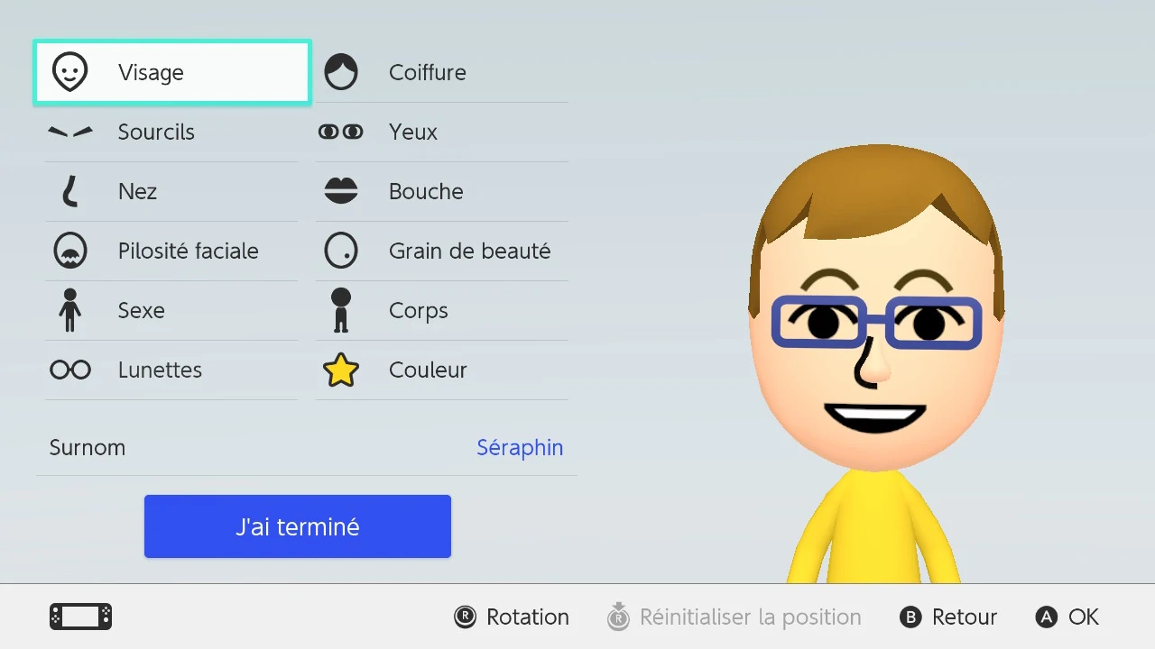 Éditeur Mii (Nintendo Switch) (Éditeur)