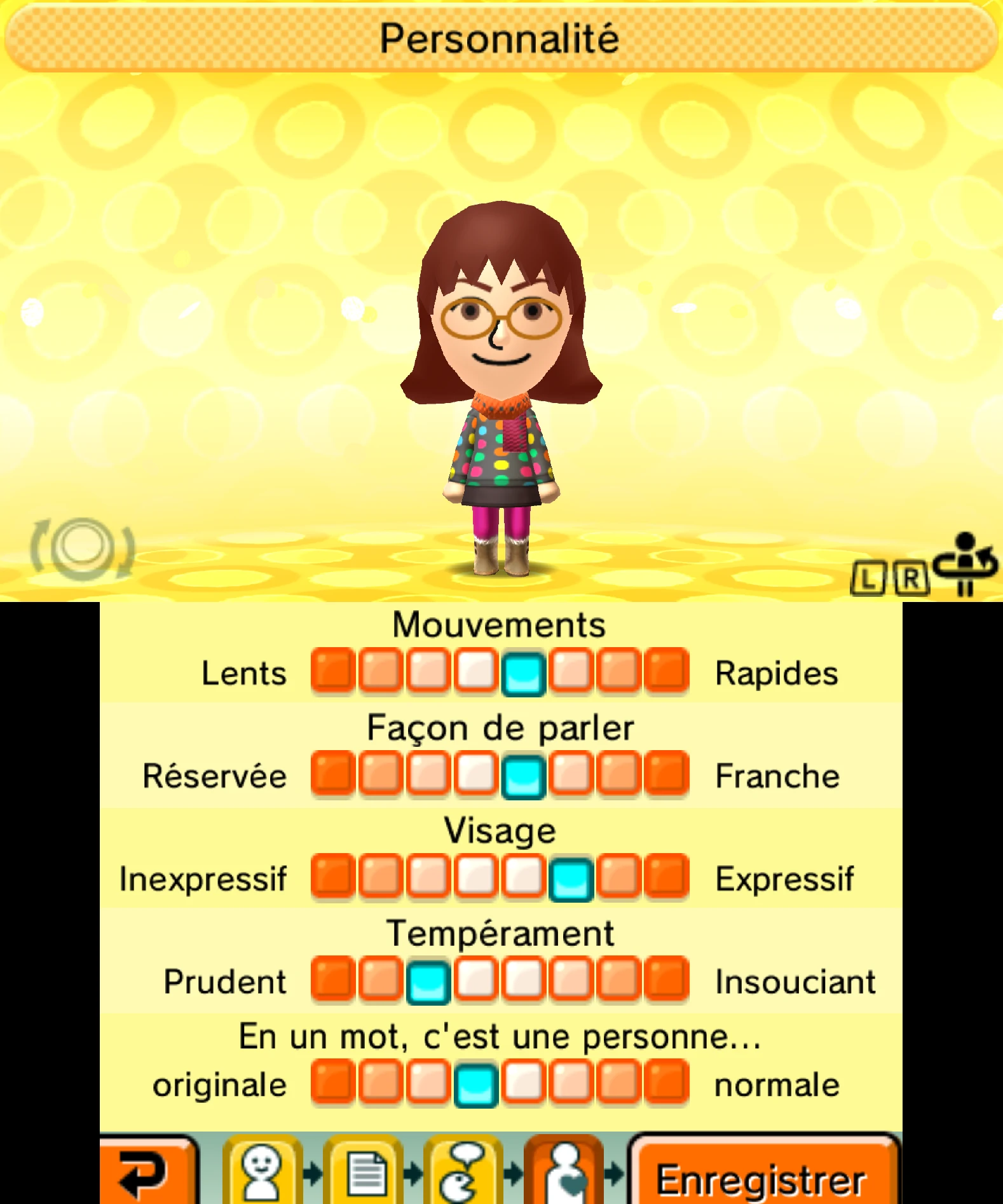 TL - Principe et cheminement du jeu : Principe du jeu (Créer un Mii) 02