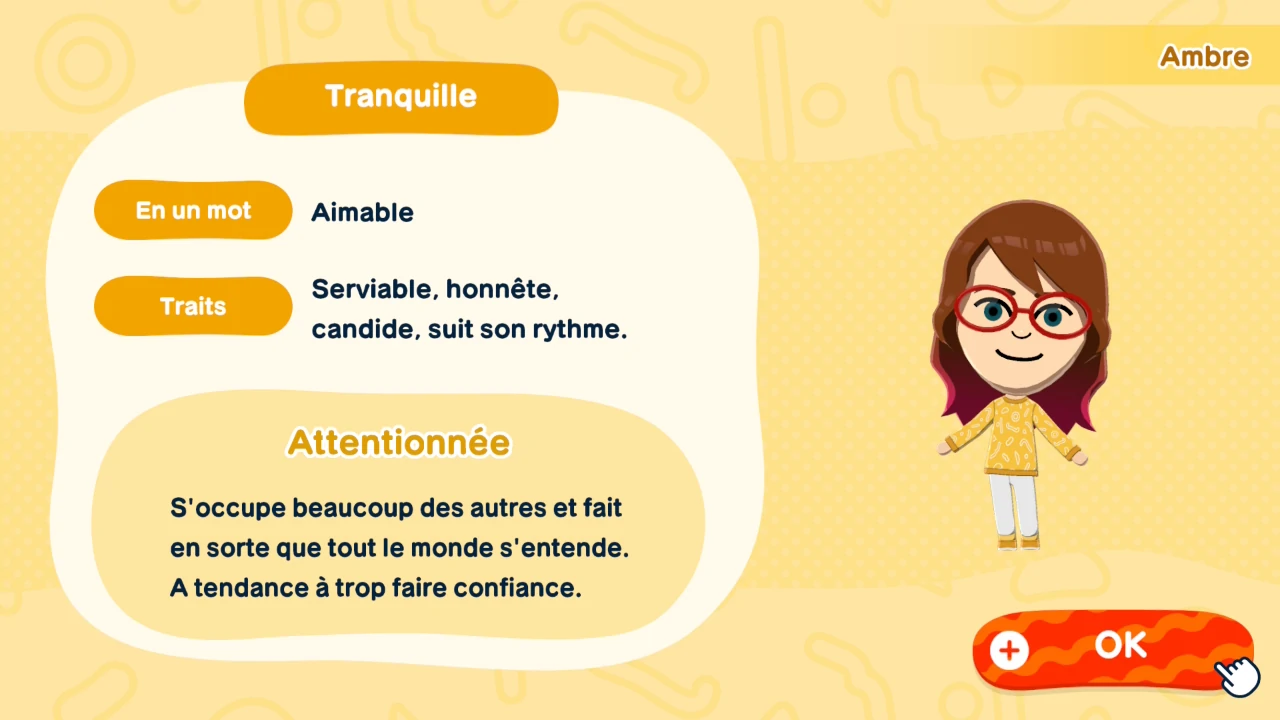 TLUVDR - Principe et cheminement du jeu : Principe du jeu (Créer un Mii) 02