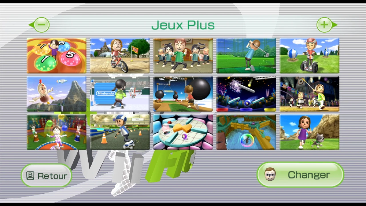 WFP - Gameplay Menus des exercices d'entraînement de Wii Fit Plus 02