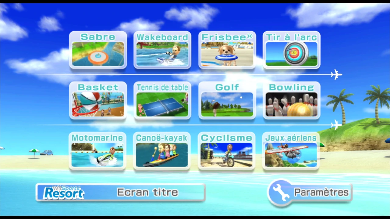 WSR - Menu principal