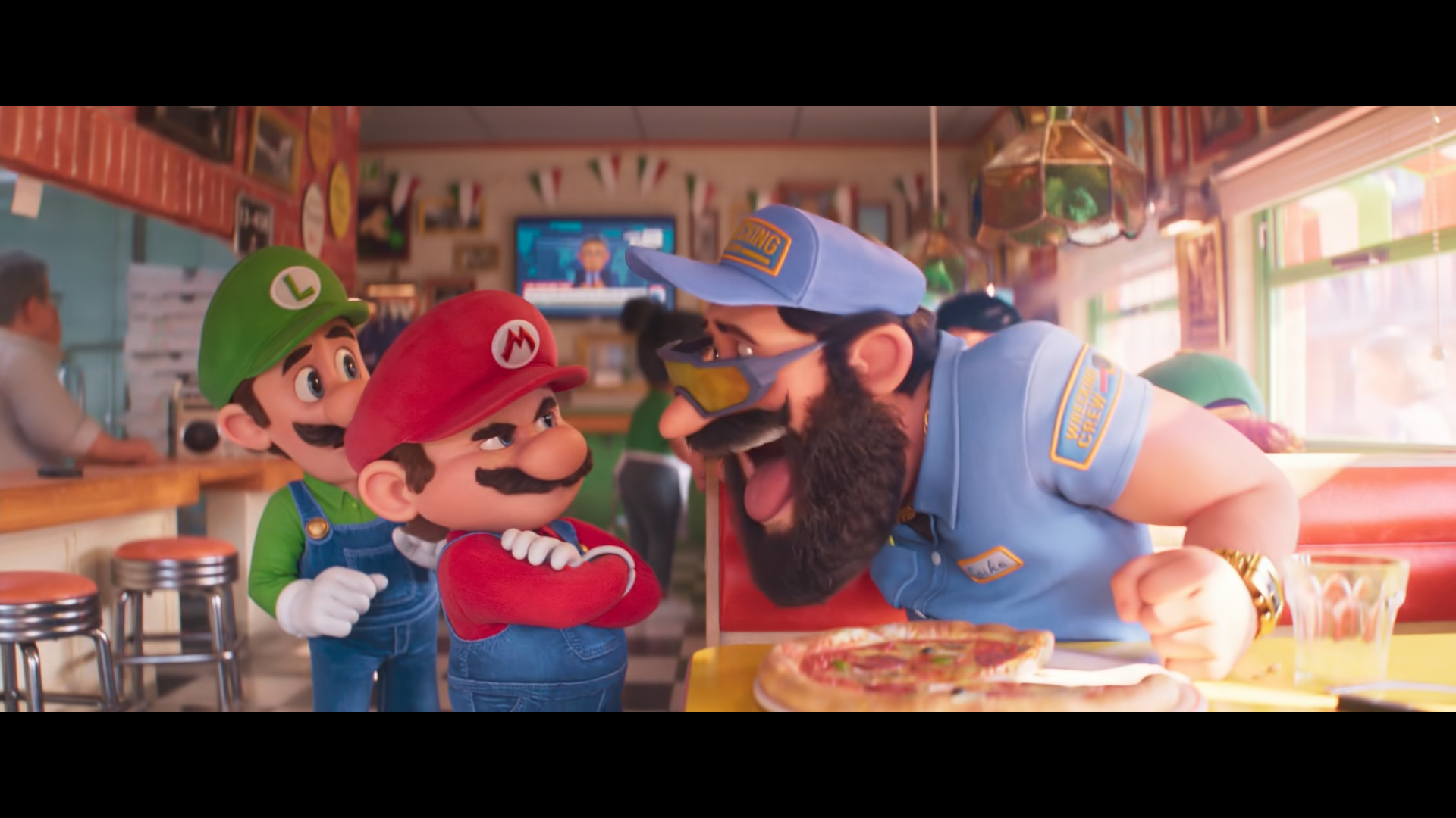 Les frères Mario à la Punch Out Pizzeria