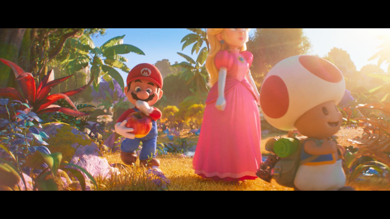 Mario, Peach et Toad voyagent vers le Pays de la jungle